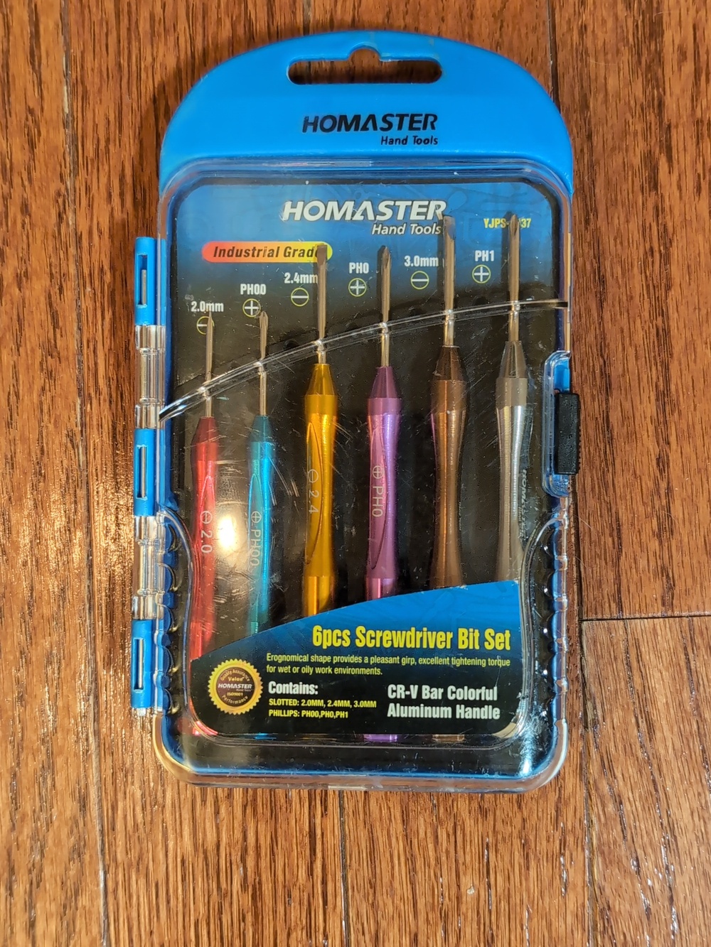 HOMASTER 6pc Colorful Aluminum Screwdriver Bit Set